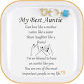 PUDDING CABIN Mothers Day Auntie Gifts, Aunt Gifts from Niece, Nephew Jewelry Dish - I'm blessed to have an auntie like you - Mothers Day, Birthday, Christmas