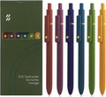 UIXJODO Gel Pens, 6 Pcs Black Ink Pens for Women, 0.5mm Fine Point Smooth Writing Pens, High-End Series Retractable Pens for Journaling Note Taking (6 Pcs Gold Vintage)