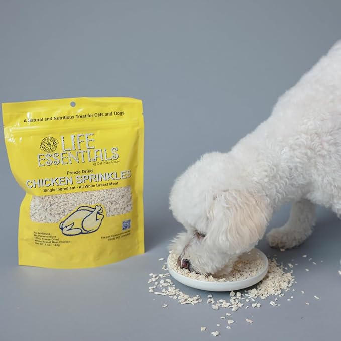 Life Essentials Chicken Littles Freeze Dried Chicken Cat & Small Dog Treats, Healthy Single Ingredient Training Treats & Cat Snacks, Perfect Bite Size, Made with Real Chicken – 5 oz (6 Pack)