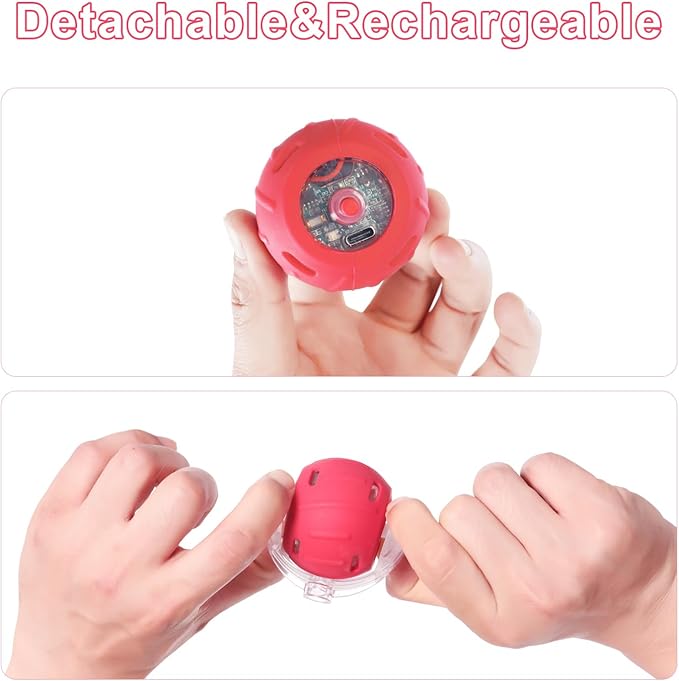 2 PCS Interactive Cat Toys Balls for Indoor Cats,Agile Moving Cat Ball with Elastic Mesh Tail,Motion-Activated,Automatic Kitten Toys for Bored Cats
