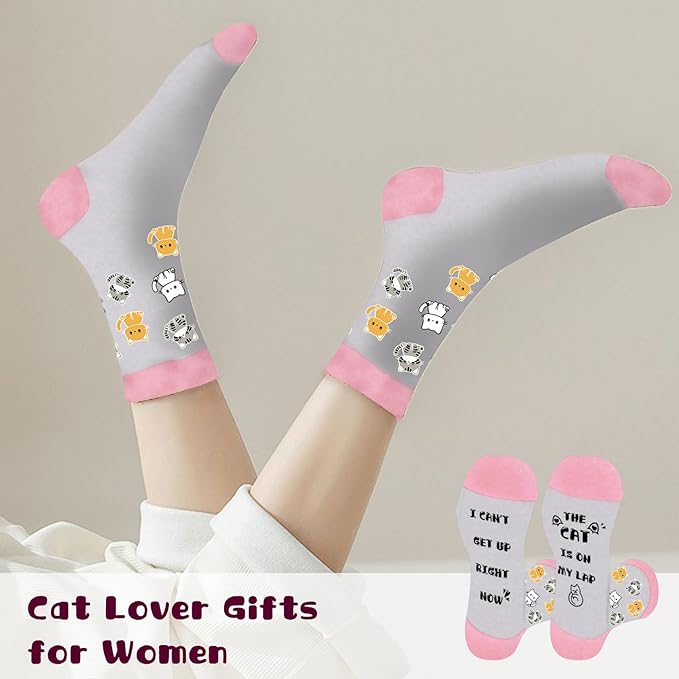 Cat Lover Gifts for Women, Cats Mom Gifts for Mothers Day Birthday Christmas, Cat Gift for Women Crazy Cats Lady Essentials(White)