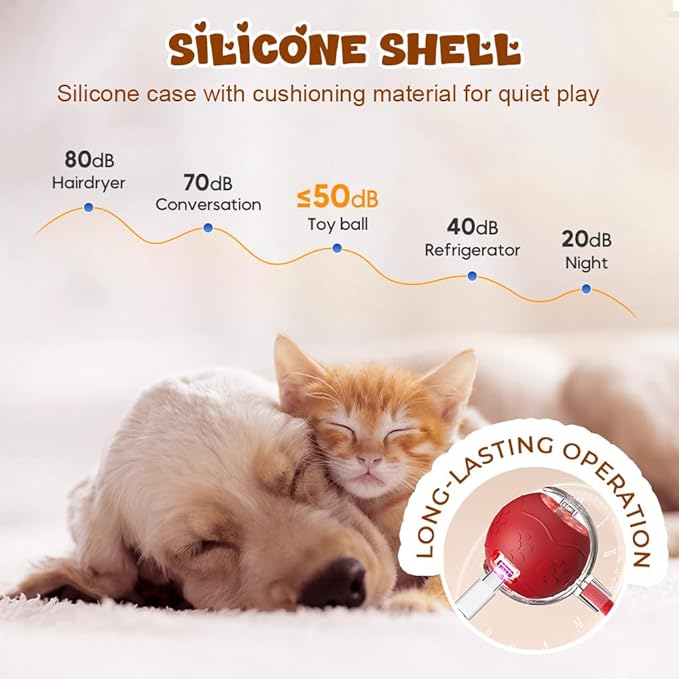 Interactive Cat Toy Balls, 2025 New Interactive Rolling Cat Balls, Upgrade 3.0 Tail Cat‘s Toys with LED Light, Three Modes Smart Automatic Rolling Pet Ball Toy (Grey（Rope Style）)