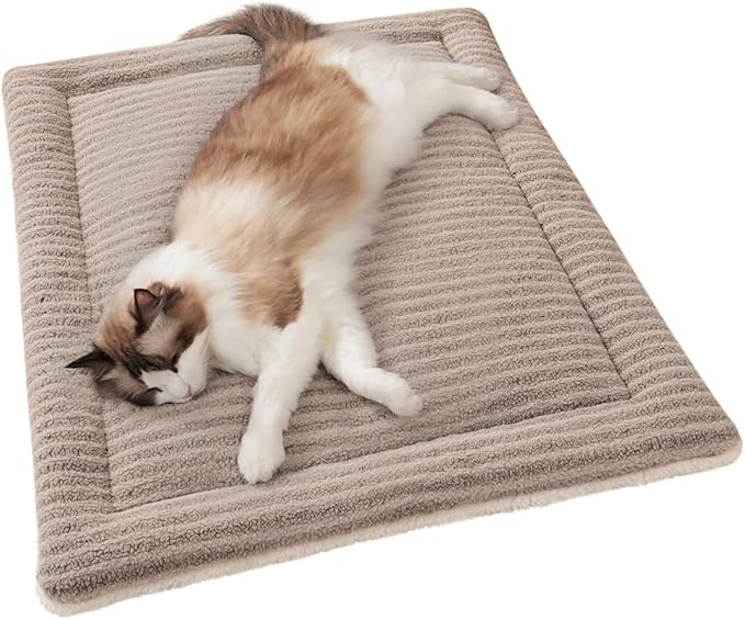 SOMAHE Self-Warming Cat Bed Pad, Reversible & Ultra Soft Pet Mat for Crates, Kennels, Sofas & Furniture, Machine Washable, Durable for Dogs and Cats, 23x15 Inch Coffee