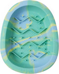 CHEWFFON Easter Dog & Cat Lick Mat Bowls, BPA-Free Silicone Slow Feeder Bowl with Suction Cups, Non Slip Pet Food Bowl Reduces Boredom and Anxiety, Dishwasher Safe, Green