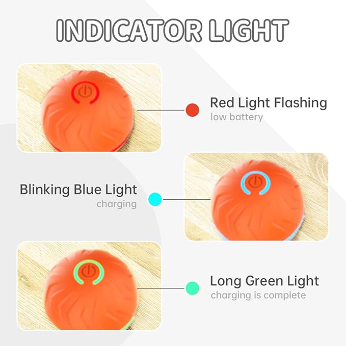 Vibrating Dog Ball, 2025 New Moving Dog Ball, Upgraded Interactive Dog Ball, Automatic Bouncing Ball Toy for Pet, Shaky Ball Toy for Small Dogs and Cats (b-Blue)