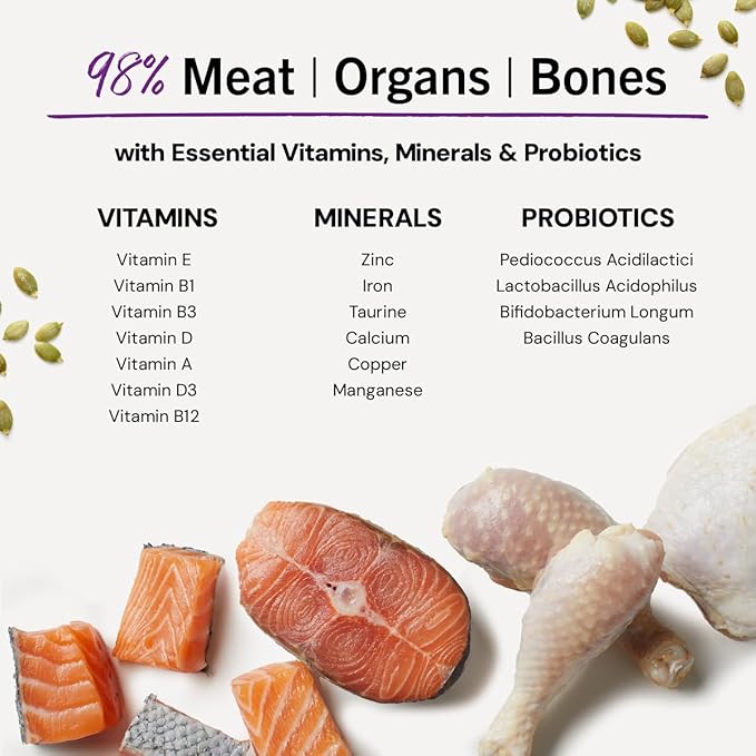 Stella & Chewy's Freeze-Dried Raw Cat Dinner Morsels - Premium Salmon & Chicken Recipe with 98% Wild-Caught & Cage-Free Protein - Natural Grain-Free Cat & Kitten Food - Made in USA - 18 oz (Pack of 2)