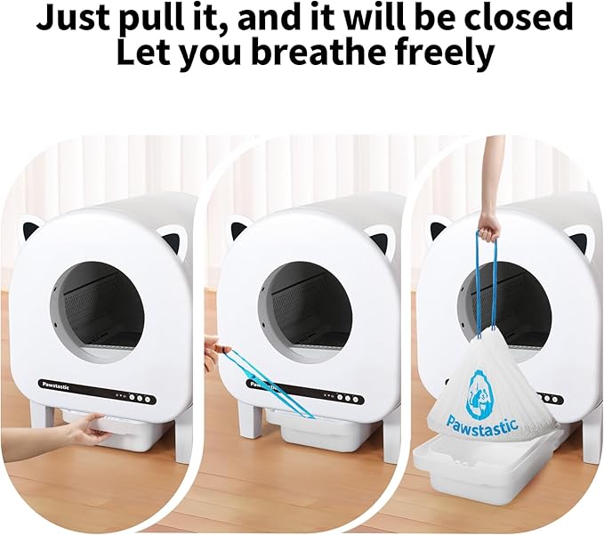 Replaced Waste Bags-2 Rolls, Cat Litter Waste Receptacles Bags for Paw101 Self-Cleaning Cat Litter Box