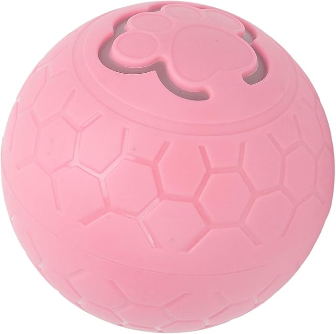 CHICIRIS Interactive Pet Toy Ball, Bite Automatic Rolling Ball for Dogs Cats with Intelligent Design, Lightweight and Portable for Exercise Playtime (Pink)