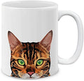MUGBREW Spotted Brown Bengal Cat Ceramic Coffee Mug Tea Cup, 11 OZ