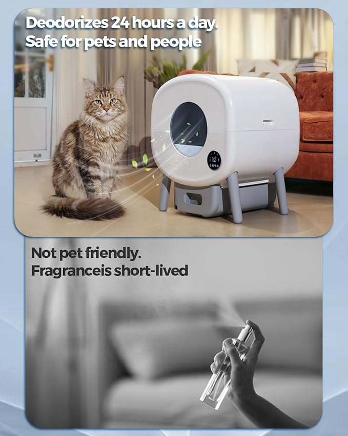 6 PCS Litter Box Deodorizer Compatible with Cumrige Self Cleaning Litter Box, Litter Box Odor Eliminator Compatible with Fumoi Automatic Cat Litter Box, Cat Litter Odor Control Remover, Camellia Scent
