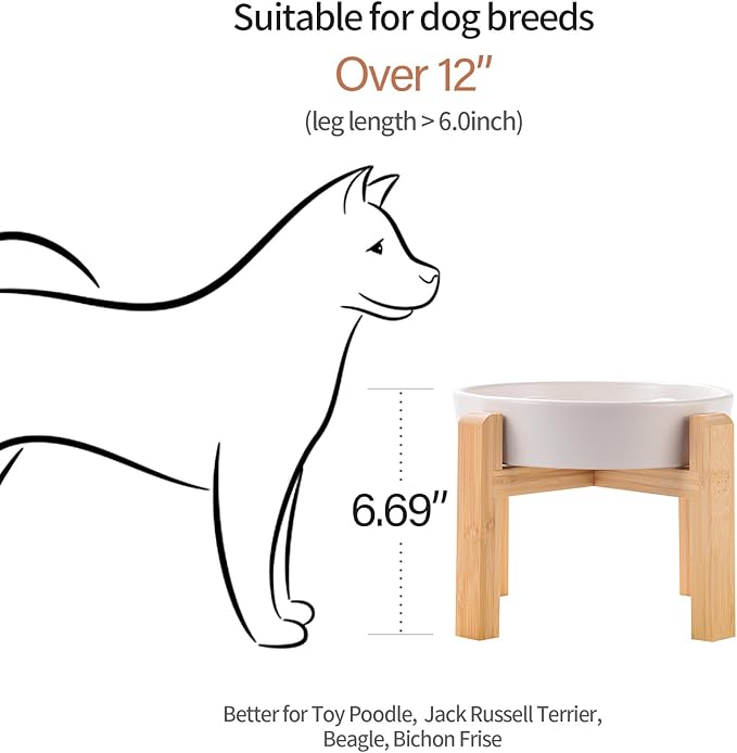 White Ceramic Dog Bowl Slow Feeder for Medium and Large Breed, Elevated/Raised 1.5 Cup 8.26 in Slow Feeding Bowl,Puzzle Dog Food Bowl for Fast Eater,Maze Dish for Fast Eater