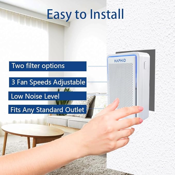 Cat Litter Deodorizer Plug In Ionizer Air Purifier, Litter Deodorizer 3 in 1 with Ionizer, HEPA Filter & Activated Carbon Block, Pet Odor Eliminator for home to Clean: Various Odors (2-Pack）