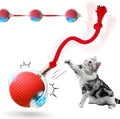 Interactive Rolling Cat Dog Ball - 2025 Upgraded Automatic Moving Cat Toys Ball Dog Toy Interactive,Smart Rolling Ball Toy Electric Balls Toys for Bored Indoor Dog/Cat (Red)