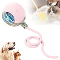 Interactive Rolling Cat Dog Ball Toy, Smart Automatic Moving Cat Toys for Indoor Cats, Self-Rolling Interactive Cat Toy Ball for Kittens & Small Dogs, Fun Gifts for People Who Love Cats (Pink)