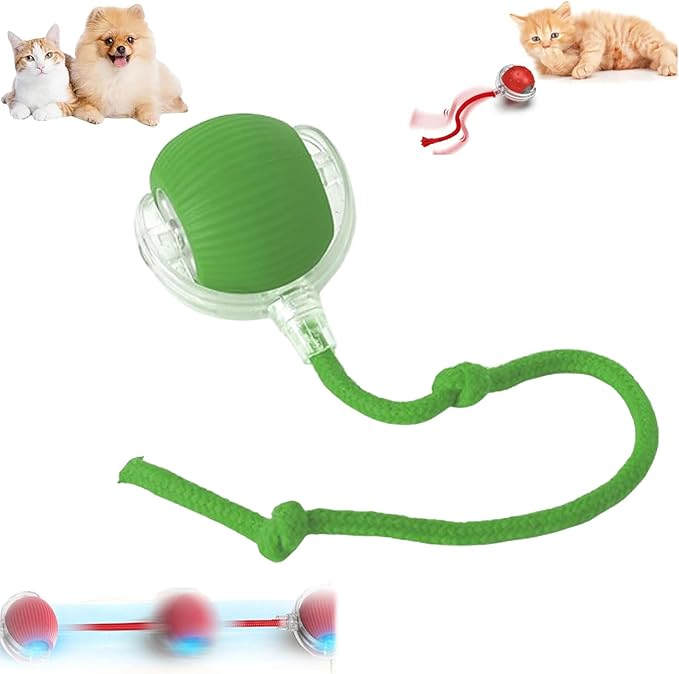 Interactive Pet Toy Ball, Interactive Cat Toys Ball for Indoor Cats Fast Rolling on Carpet, 360° Automatic Rolling BallToy for Dog/Cats