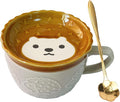 Ceramic Cute Cat Mug With Lid - Funny Novelty Cup for Cat Lovers - Tea and Dessert Mug for Girls, Boys, Women - Christmas Birthday Gift