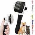 Self Cleaning Slicker Brush, Dog Cat Bunny Pet Grooming Shedding Brush, Easy to Remove Loose Undercoat, Pet Massaging Tool Suitable for Pets with Long or Short Hair (Black)