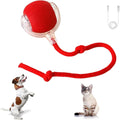 Interactive Cat Toys for Indoor Cats, 360° Automatic Moving Cat Ball, Rechargeable Rolling Ball, Toys for Indoor Interactive Kitten and Dog, Red