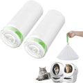 60 Pack Litter Box Robot 3 4 and 5 Waste Bags,1.5 Mils Thick Drawstrings Self Cleaning Cat Litter Box Robot Waste Liner Bags Replacement,Compatible with Automatic Self-Cleaning Robot