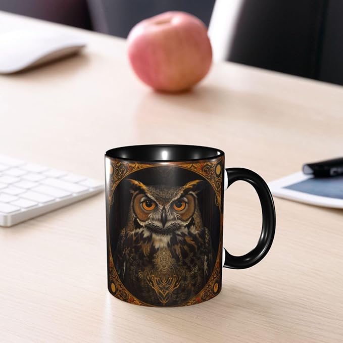 Owl Coffee Mug 11 OZ Ceramic Tea Cup Novelty Mugs Funny Coffee Cups with Handle
