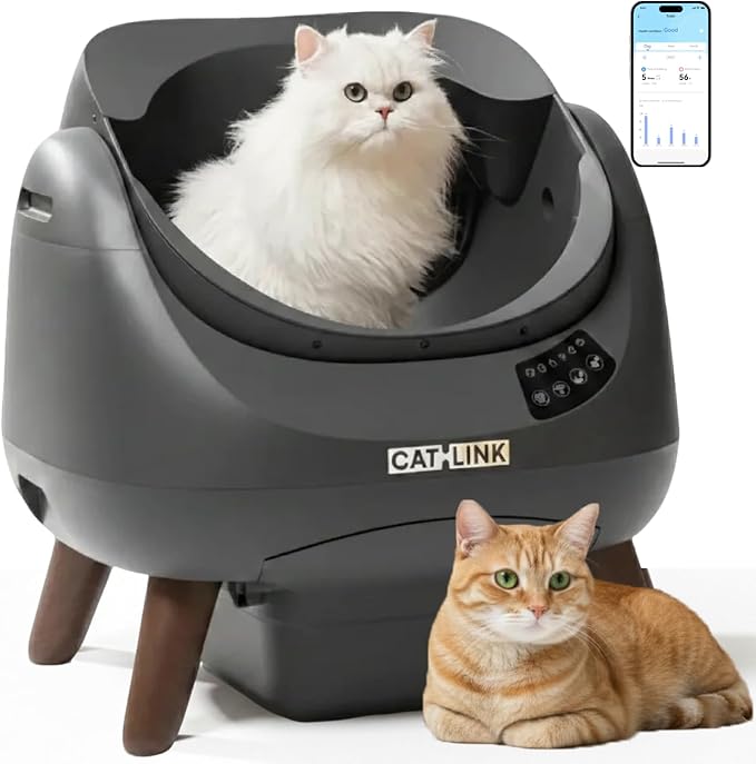 CATLINK Self Cleaning Cat Litter Box Open-X Grey