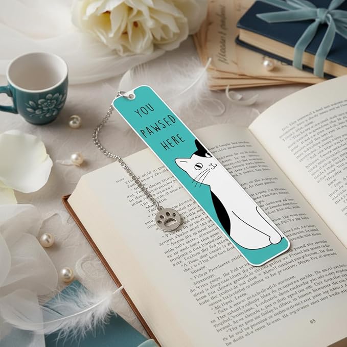 Cat Lover Gifts for Women, Cute Bookmarks for Girls, National Pet Day Birthday Gift for Cats Mom, Cats Themed Gift for Friends Woman Men Boys, Reading Accessories for Book Lovers College Student