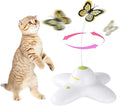 AFP Interactive Cat Toy, Butter-Fly Interactive for Indoor Cats, Flutter Bug Cat Toys, Flutter Rotating Kitten Toys with 2 Replacements