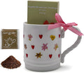 Floral Mom Mug Gift Pack — Ceramic Mother's Day Mug with Beautiful Patterns, Included English Breakfast Tea, Gift Boxed — Thoughtful Birthday or Mother's Day Present