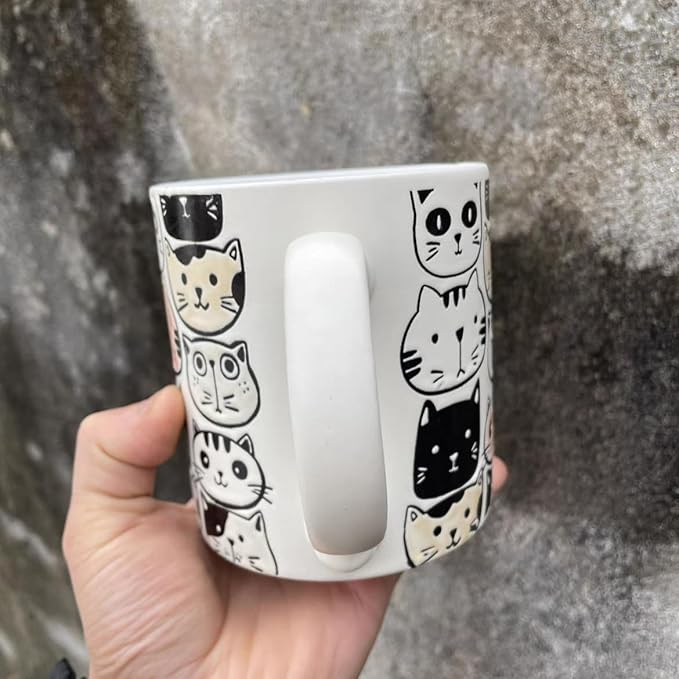 Cat Lovers Mug, Various Cute Kittens Pattern Mug, Cat Coffee Mug Funny Ceramic Tea Cup Novelty Gifts for Office and Home Women Girls Men, Dishwasher Microwave Safe