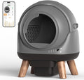 G1 Automatic Cat Litter Box, Self Cleaning Litter Box for Multiple Cats, Cat Auto Robot Litter Box, Includes 2 Roll Trash Bag and Litter Mat, Grey