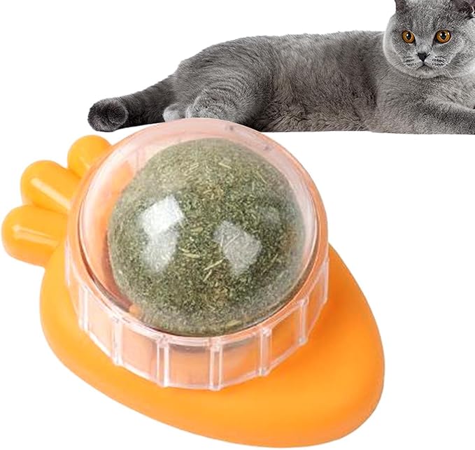 Catnip Rotating Ball - Interactive Rolling Cat Dog Ball, Upgraded Automatic Cat Ball Dog Toy | Interactive Cat Automatic Ball Toy, selff Moving Dog Toys, 360° Smart Rolling Ball Toy for Dog/Cat