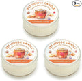 Pet House Mini Candles for Pet Odor Made with Natural Soy Wax, Plant Based, Dog and Cat Friendly Scented, Caramel Latte Pack of 3