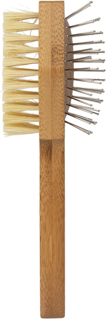 Burt's Bees for Pets Double Sided Pin & Hemp Bristle Dog Brush | Best All-Purpose Dog Brush To Reduce Shedding Great for All Small Dogs And Puppies (Pack of 1)