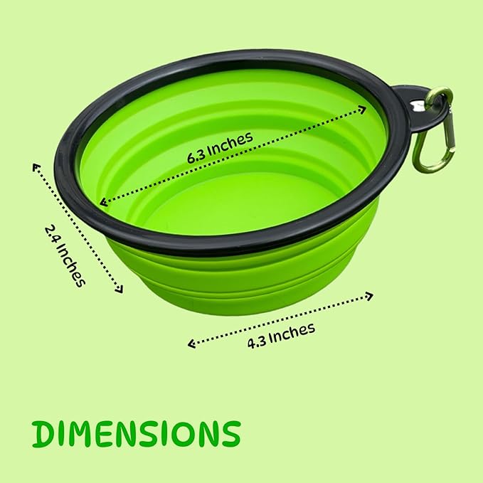 Collapsible Cat Bowl, Maze Design Pet Puzzle Feeder, 650ml Dog Slow Feeding Bowls, Dog Slow Feeder Bowl with Carabiner Portable BPA-Free Silicone Pet Bowls for Hiking,Travel, Camping - ColorGreen