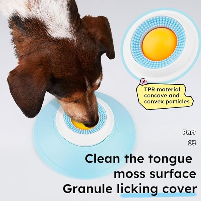 Dog Cat Licks Toys for Liquid Food, Anxieties Relief Slow Feeder Dog Lick Ball Treat Dispenser, Licking A Ball for Dogs,Slow Down Eating Speed and Add More Fun for Your Dog and Cats (Style-A)