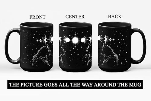 Black Cat Mug 15oz Cat Lover Gifts for Women Funny Goth Coffee Mug - Witch, Goth Decor Christmas Cup With Cats Goth Gift Witchy Gifts for Women, Men - Xmas Decorations Cats Christmas Gothic Home Decor