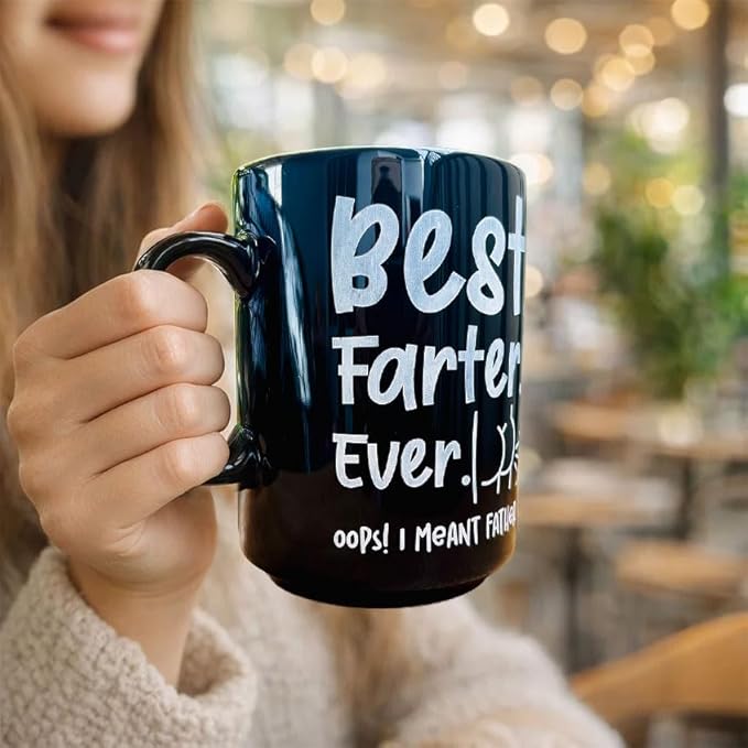DongNaiWin Dad Mug, Funny Daddy Mug 17oz, Best Farter Ever Coffee Mug, Funny Gift for Dad from Daughter Son, Fathers Day Gift, Birthday Gift for Dad, Dad Mug, Ceramic Coffee Cup for Father