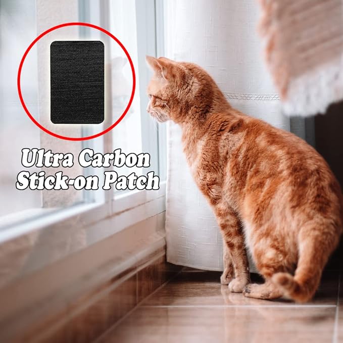 KLC Cat Box Deodorizer - Natural Charcoal Patch - 2-Pack - Cat Litter Box Odor Eliminator