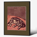 Cute Cat Poster Mid Century Modern Animal Wall Art Vintage Aesthetic Canvas Painting for Bedroom Dormitory Wall Decor Cat Lovers Gifts 16X20 inch Aluminum Framed