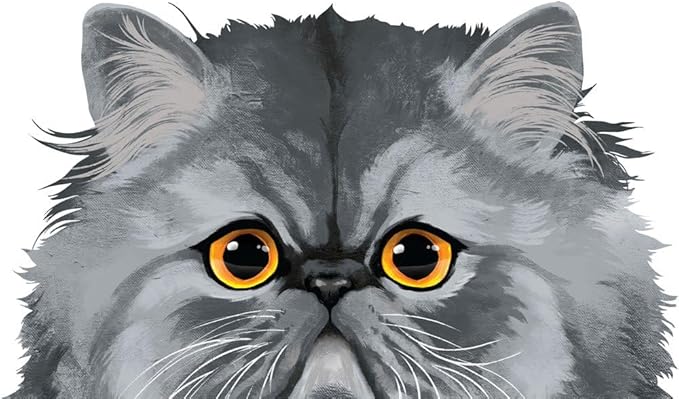 MUGBREW Gray Chinchilla Persian Cat Ceramic Coffee Mug Tea Cup, 11 OZ