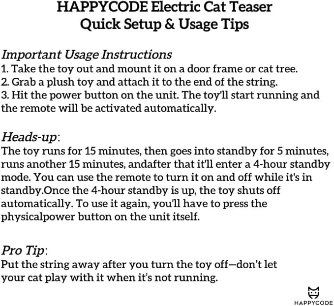 Rechargeable Electric Cat Teaser with Remote – Interactive Door Clip Teaser for Cats, 2 Motion Modes (360° Spin & Irregular Jumping), Smart Auto Cat Toy for Exercise & Fun (Gray)
