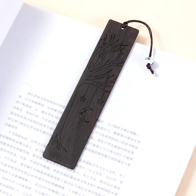 2 Pcs Bookmark, Cool Bookmarks for Men Women, Gifts for Book Lover Bookworm (Sun Moon Star)