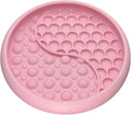 Lick Mat for Dogs, Silicone Slow Feeder Licking Mat with Non-Slip Suction Cups, Freeze-Friendly Lick Bowl for Enrichment Play, Anxiety Relief & Keeps Busy (6.0" x 1.0" Pink)