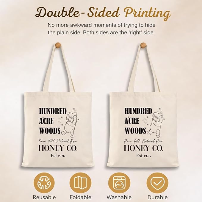 Cute Animal Tote Bag, Animal Lover Gift, Canvas Tote Bag for Women, Reusable Shopping Bags for Casual Shopping Work