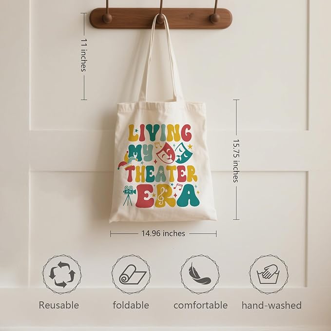 Aesthetic Canvas Tote Bag for Women - with Magnetic Snap Closure & Zipper Inner Pocket Reusable Bag for Shopping