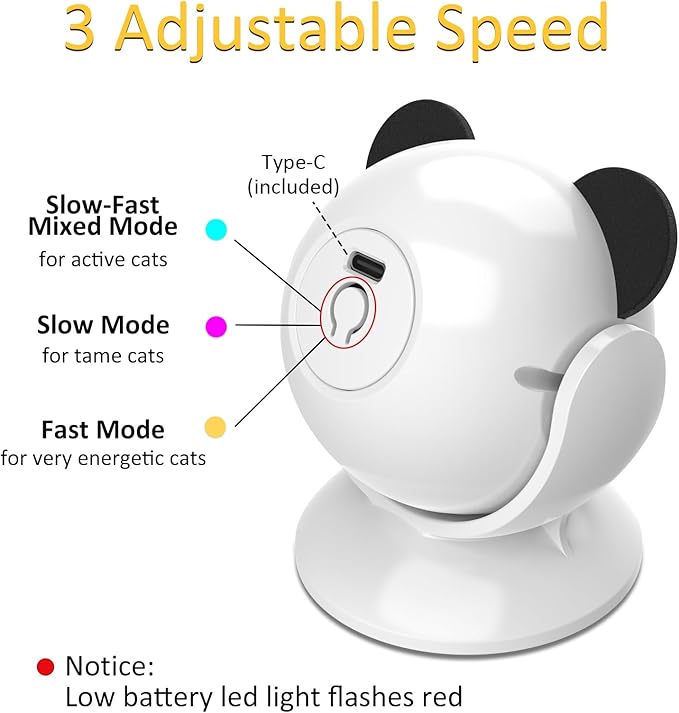 Automatic Cat Laser Toy Interactive Cat Toys for Indoor Cats/Kitty/Dogs,Laser Cat Toys for Bored Indoor Adult Cats