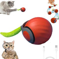Speedy 2.0 Tail Cat Toys - Automatic Moving Ball with Tail, Two Speed Adjustment & USB Rechargeable Smart Toy, 2025 New Generation Interactive Toys for Bored Indoor Cats (Orange)