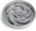 Slow Feeder Dog Bowl, Ceramic 8.3 inch Dog Food Bowls for Small, Medium, and Large Breed, Anti-Slip Maze Puzzle Food Dish to Slow Down Eating (Grey, 8.3 inch)