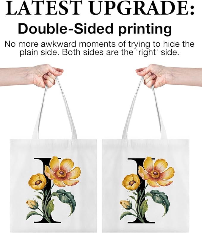 Canvas Tote Bag for Women Aesthetic Reusable Grocery Shoulder Bag for Shopping Work Travel Beach Teacher-05