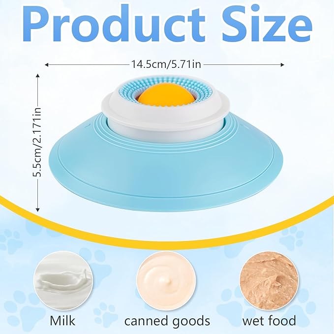 Dog Licking Toy, Dog Licking Bowl, Dog Liquid Lick Ball Bowl, Slow Feeder Licking Bowl for Dogs for Liquid & Soft Food, Easy to Clean, for All Dogs/Cats